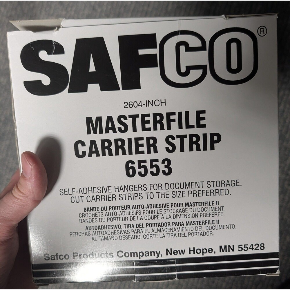 Safco MasterFile 2 Polyester Strips (2 1/2" Wide) 6553